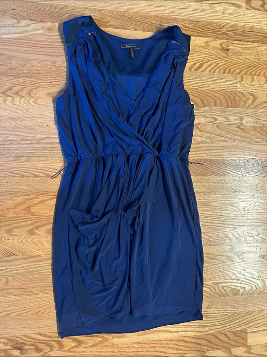 BCBGMaxAzria Dresses & Skirts - BCBGMaxAzria Royal Blue Sleeveless Faux-Wrap Mini Dress